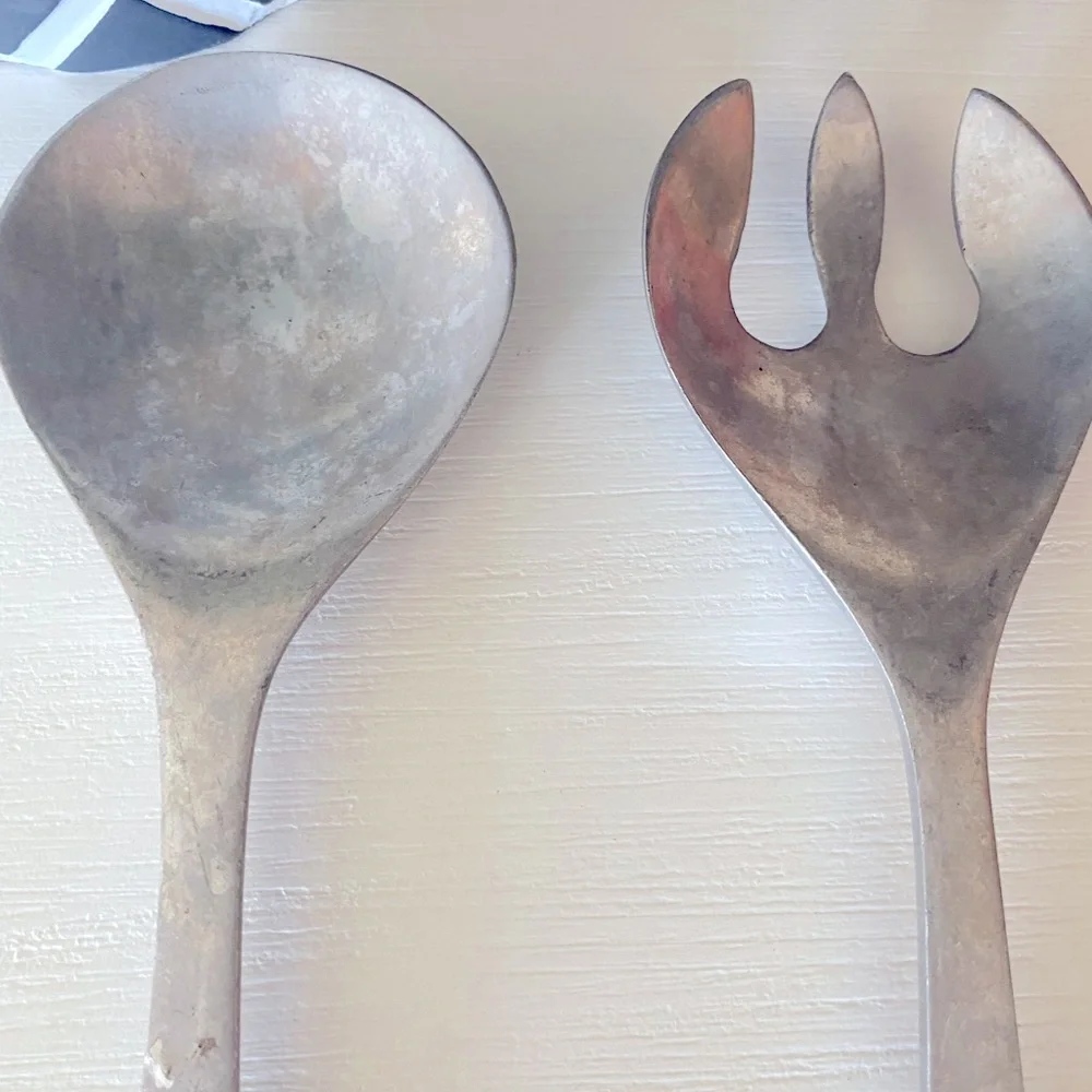 MARIPOSA VINTAGE SALAD SPOONS 11.5 INCH STAR SET UTENSILS 1993